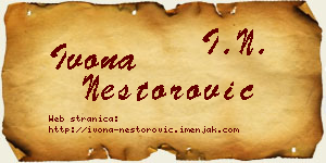 Ivona Nestorović vizit kartica